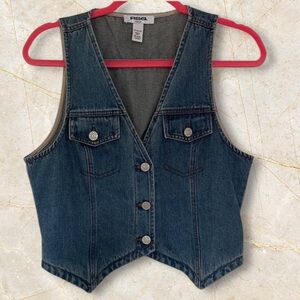 RSQ Blue Denim Vest Top